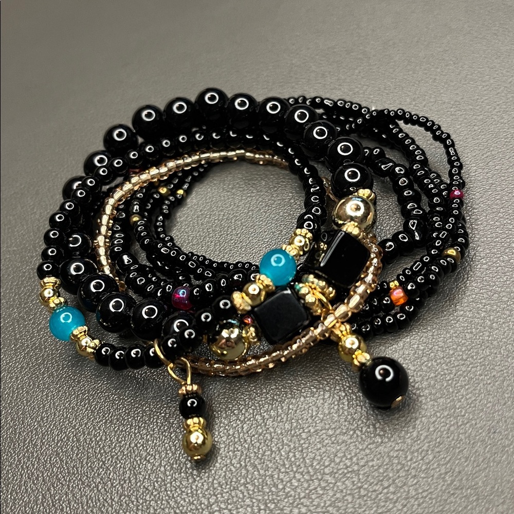 Fashion Jewelry Multicolor Beaded Bracelet sold per set - Picture 3 of 4